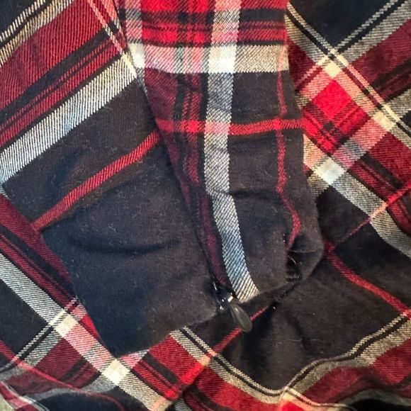 H&M Pearl Embellished Plaid Blouse - Picture 4 of 6